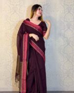 আড়ং কোয়ালিটি পিওর কটন [রানিং ব্লাউজ পিস সহ] C2025-S184