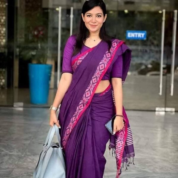 আড়ং কোয়ালিটি পিওর কটন [রানিং ব্লাউজ পিস সহ] C2025-S43