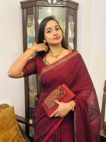 আড়ং কোয়ালিটি পিওর কটন [রানিং ব্লাউজ পিস সহ] C2025-S46 - Image 5