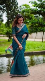 আড়ং কোয়ালিটি পিওর কটন [রানিং ব্লাউজ পিস সহ] C2025-S50