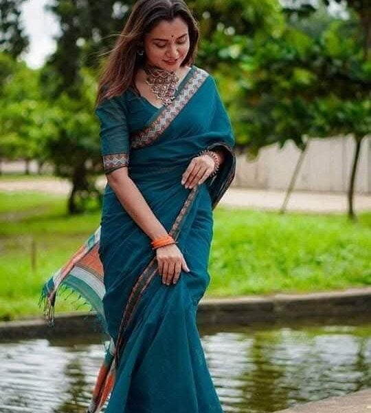 আড়ং কোয়ালিটি পিওর কটন [রানিং ব্লাউজ পিস সহ] C2025-S50