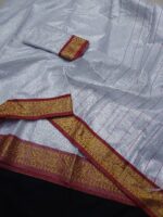ভাইরাল লামা সিল্ক সেমি মসলিন শাড়ি - Image 2